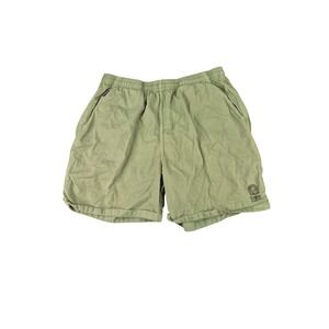 Crazy Shirts Hawaii Kiwi Dyed Green Weave Elastic Waist Shorts Mens Large VTG